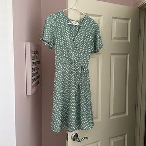 Boutique women’s sage green floral dress